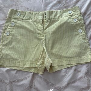 Yellow Striped Women's Shorts